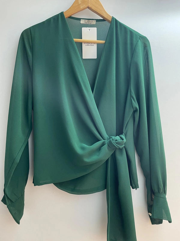 Green unique blouse