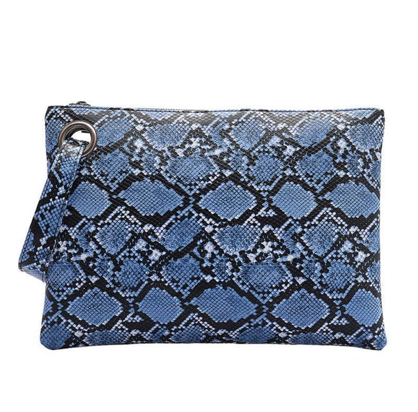 Blue Snake clutch bag