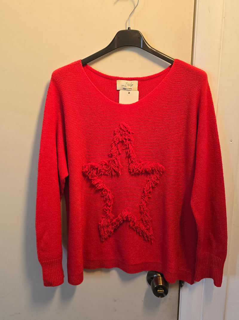 Star red sweater