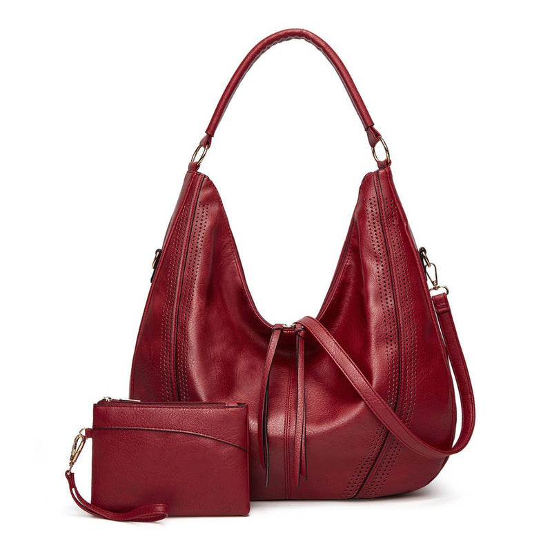 Red shoulder bag